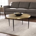 thumbnail image 2 of SEI Furniture Judmont Round Metal Embossed Top Cocktail Table in Bronze, 2 of 3