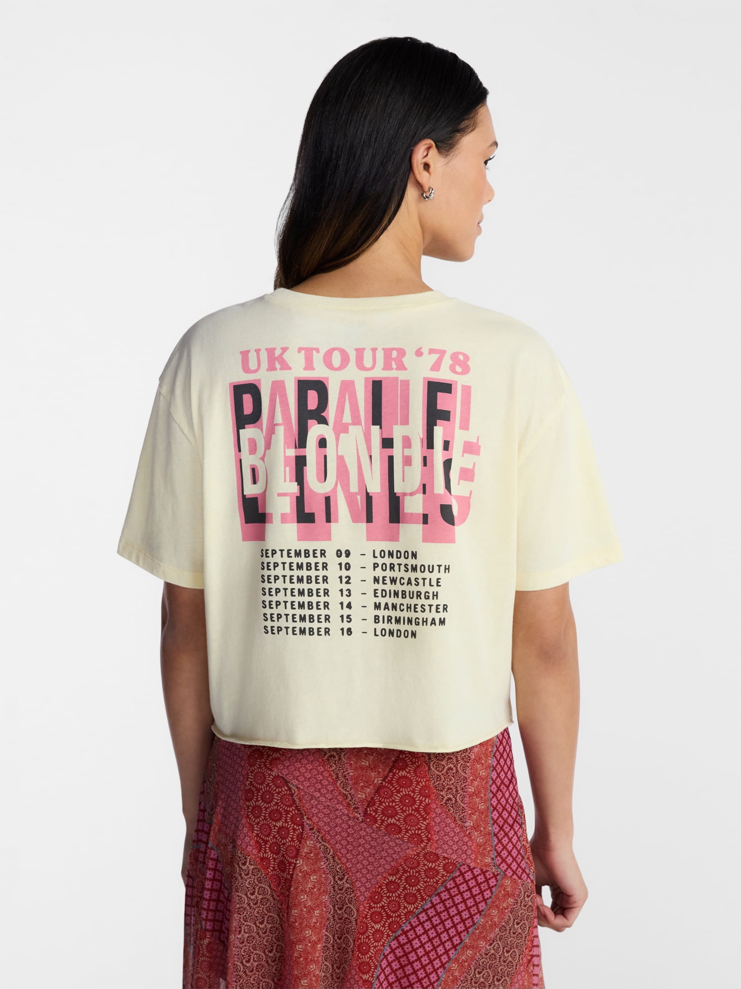 No Boundaries Blondie UK Tour Women's Graphic Boyfriend Tee, Sizes XXS-XXL