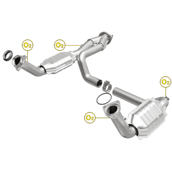 MagnaFlow Conv DF 02-06 Cadillac Escalade / 02-06 Chevy Avalanche 5.3L Dual Conv Y-Pipe Assembly 2WD
