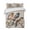 Light Beige Navy Blue Light Brown, variant on Quilts Twin Size, Country Birds Soft Comforter Bedding Set for Bed, Envelope Postmark Vintage Farmhouse Botancial Lightweight Quilted Bedspread with Pillow Cover(2 Pieces) for All Season, 68x86 Inch
