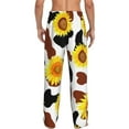 thumbnail image 3 of Disketp Cow Print Sunflower Men'S Pajama Pants - Ultra Soft Fleece Sleep And Lounge Pants (Size: S-Xxl), 3 of 9