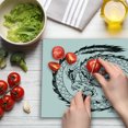 thumbnail image 3 of Dragon Cutting Board, Japanese Swirled Dragon Pattern Folk Heritage Illustration, Decorative Tempered Glass Cutting and Serving Board, Large Size, White and Black, by Ambesonne, 3 of 5