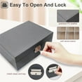 thumbnail image 4 of Jewelry Box Elegant and Refined Travel for Rings Necklaces Earrings Mrmosy Simple Jewelry Organizer Storage for Women Gray, 4 of 9