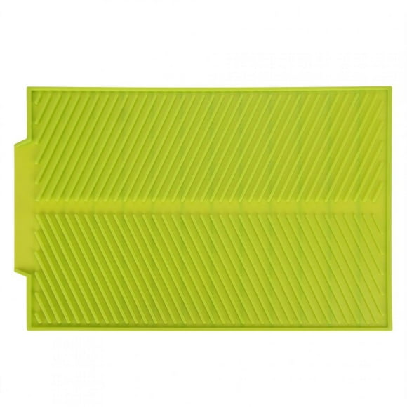 Tapis de drainage en Silicone pour bols de tasse, plateau de coussin de vaisselle de séchage antidérapant résistant à la chaleur pour la cuisine de salle à manger(vert)