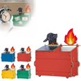 thumbnail image 1 of Dumpster Pen Holder Desk Accessories, Compact Dumpster Storage Box with Fire for Desk Accessories Wooden Dumpster Desk Accessories (03Red) 03Red 03Red 03Red, 1 of 5