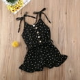 thumbnail image 5 of Bébé Enfant Fille Romper Sangle Jumpsuit Coeurs Imprimé Sans Manches Tenue, 5 of 5