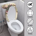 thumbnail image 3 of HELLHERO Adds Holiday Charm for Bathroom Elastic Bottom Bathroom Toilet Cozy Set Fits All Toilet Shapes Stretch Easy to Install, 3 of 8