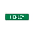 thumbnail image 1 of Henley Girls hildren Name Letter Printed Plaque Novelty Wall Decoration Label Indoor Outdoor Unique Aluminum Metal Sign 4"x13.5", 1 of 1