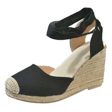 

Womens Sandals Casual Wedge Strap High Heel Platform Shoes