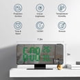 thumbnail image 5 of sruoe Alarm Clock, Digital Clocks, Clock Alarm Bedside, Clock Alarm Radio, Clock Alarm Digitalalarm, Mirror Digital Clock, Heavy Sleepers Alarm Clock, Plastic, 5 of 6