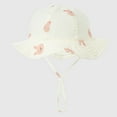 thumbnail image 4 of Zwiiyzr Infant Bucket Hat Wide Brim Baby Summer Sun Protection Floppy Fashion Print Sun-hat Outdoor Cute Sunscreen D 3-12 Months, 4 of 4