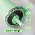 thumbnail image 5 of YAYA My First Travel Tumbler for Preschool & Kids 3+, Insulated Stainless Steel Tumbler with Reusable Silicone Straw & Spill-Proof Lid, Cup Holder Compatible, BPA-Free, 12oz, Zombies, 5 of 7