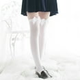 thumbnail image 2 of ZHENHONG Stockings for Women Velvet Lady Spring And Autumn White Stockings Bow Sexy Knee Socks Sexy Stocking, 2 of 2
