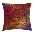 thumbnail image 1 of Abstract Throw Pillow Cushion Cover, Doodle Abstract Waves with Stripes Ombre Effect Design with Purple and Pink Tones, Decorative Square Accent Pillow Case, 20 X 20 Inches, Multicolor, by Ambesonne, 1 of 2