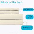 thumbnail image 5 of EASYCOT 4 Piece 800 Thread Count Ultra Soft Egyptian Cotton Bed Sheet Set 15" Inches Deep Pocket ,Wrinkle Resistant & Fade Resistant, Luxury Sheet Set - Ivory, Twin - XL, 5 of 7