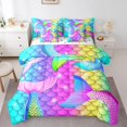 thumbnail image 1 of Erosebridal Mermaid Bed In A Bag Full Size,Gradient Fishtail Bed Set,Princess Room Decorative,Reversible,Breathable,7-Piece, 1 of 1