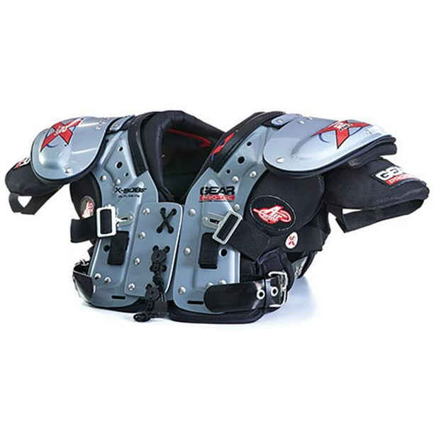 Gear ProTec 1295528 X2 AIR XSOBF OL, DL, DE, TE Football Shoulder Pads, Medium