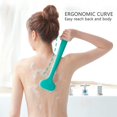 thumbnail image 3 of Cepillo de baño mejorado con cerdas cómodas, mango largo, exfoliación suave, mejora la salud y la belleza de la piel, ducha de baño, cepillo corporal húmedo o seco (14 pulgadas, verde) oso de fresa Electrónica, 3 of 5