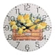 thumbnail image 1 of Reloj de pared de madera con diseño de limón amarillo, moderno y fresco, for decoración del hogar, reloj de cuarzo silencioso, regalo navideño (sin pilas)., 1 of 6