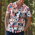 thumbnail image 6 of Funny Floral Tropical Patriotic Opossum Hawaiian Shirt For Men Aloha Mens Hawaiian Shirts Short Sleeve Button Down Shirt Men, 6 of 7