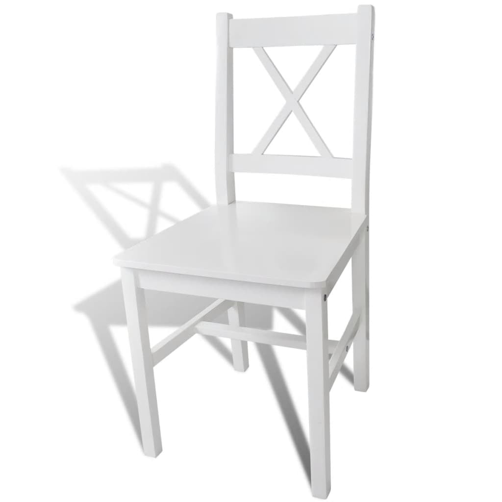 Kepooman Kitchen Wood Dining Side Stand Chairs with Backrest, Set of 4, White Kepooman Kitchen Wood Dining Side Stand Chairs with Backrest, Set of 4, White