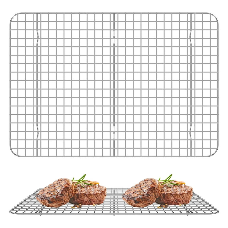 Kitchen Stainless Steel Cooling Rack, Heavy Duty Grid Wire Rack for Baking,  Roasting, Grilling, Various Size Oven and Dishwasher Safe Roasting Rack for  Home & Dinning Room (9.8 x 7.5 x 0.6 ) 