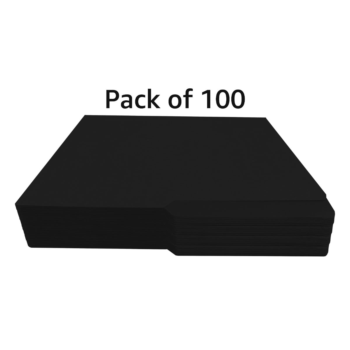 UOFFICE File Folder Letter Size 1/2 Cut Tab 100 Pack Black