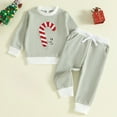 thumbnail image 2 of yocbz Newborn Christmas Outfit Girl Little Girls Clothes Toddler Kids Girls Outfit Christmas Prints Long Sleeves Tops Pants Set Outfits Toddler Girl Shirts Green,Size for 6-12 Months, 2 of 9