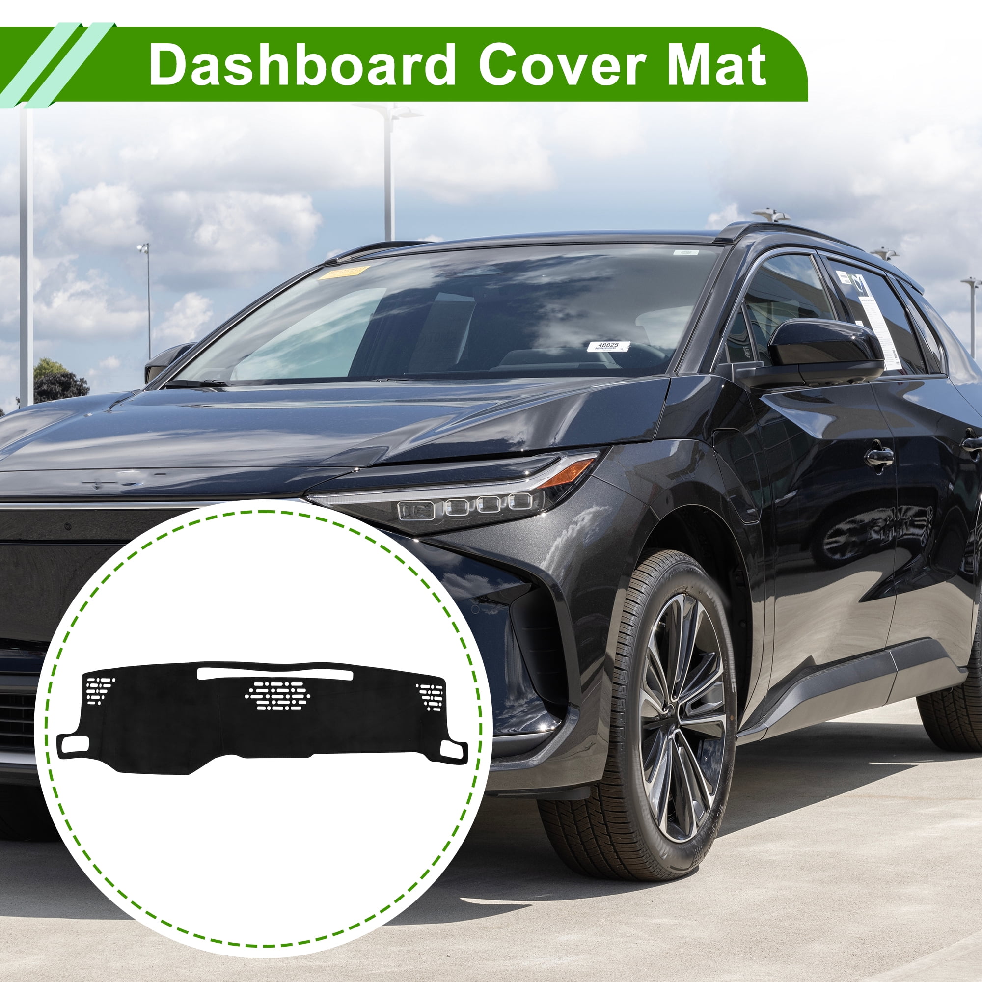 Unique Bargains Dash cover for Toyota 4Runner 2025 Dashboard cover Car Interior Anti-Slip/Anti Dust Flannel Black 1 Pc