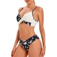thumbnail image 2 of Women Two Pieces Swimsuit Print Splicing Bikini Set Bathing Suits, 2 of 8