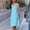Sky Blue, variant on Women's Casual Floral Print Dress Elegant Solid Jacquard A Line Summer Daily Wear Comfortable Loose Fit Tunic Dress For Spring And Summer Maxi Dress with Sleeves Tunic Party Dress Petite Summer