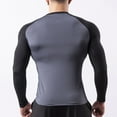 thumbnail image 3 of fatyb Athletic T-Shirts for Men Long Sleeve Slim Muscle Tshirts Crewneck Workout Running Mens Tee Tops, 3 of 6