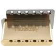 thumbnail image 4 of Musiclily Ultra 56mm(2-7/32 inch) American Vintage Style 6-Screw ST Tremolo Bridge with Modern Brass Saddles 42mm Solid Brass Block Push-In Arm for Strat Style Electric Guitar, Chrome, 4 of 5