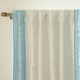 thumbnail image 5 of Quality Home Faux Silk Colorblock Blackout Curtain - Ivory/Sky Blue - 52"W x 84"L (Single Panel), 5 of 5
