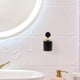 thumbnail image 2 of Portacepillos de dientes de pared con vaso, autodrenante, organizador de cepillos de dientes para baño, sin taladro, vaso de plástico negro, 2 of 6