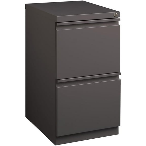Scranton & Co 20" 2-Drawer Metal Mobile Pedestal Filing Cabinet in Espresso