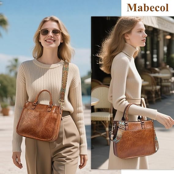 GAEKEAO Crossbody Bags for Women Leather Top Handle for Ladies Tote Shoulder Bag Satchel Purse with Adjustable Strap