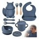 thumbnail image 1 of Juego de Platos y Cubiertos de Silicona Babe Azul ardilla para Bebés, 1 of 9