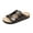 brown, variant on Unisex beach slippers 2 strap luxury cow leather woman flat women's sandals summer 2024