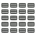 thumbnail image 1 of Unique Bargains Black Tri-Glide Slide Buckles Webbing Strap Fastener (100 Pack), 1 of 5