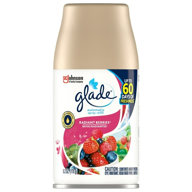 Glade Automatic Spray Refill 1 CT, Radiant Berries, 6.2 OZ. Total, Air