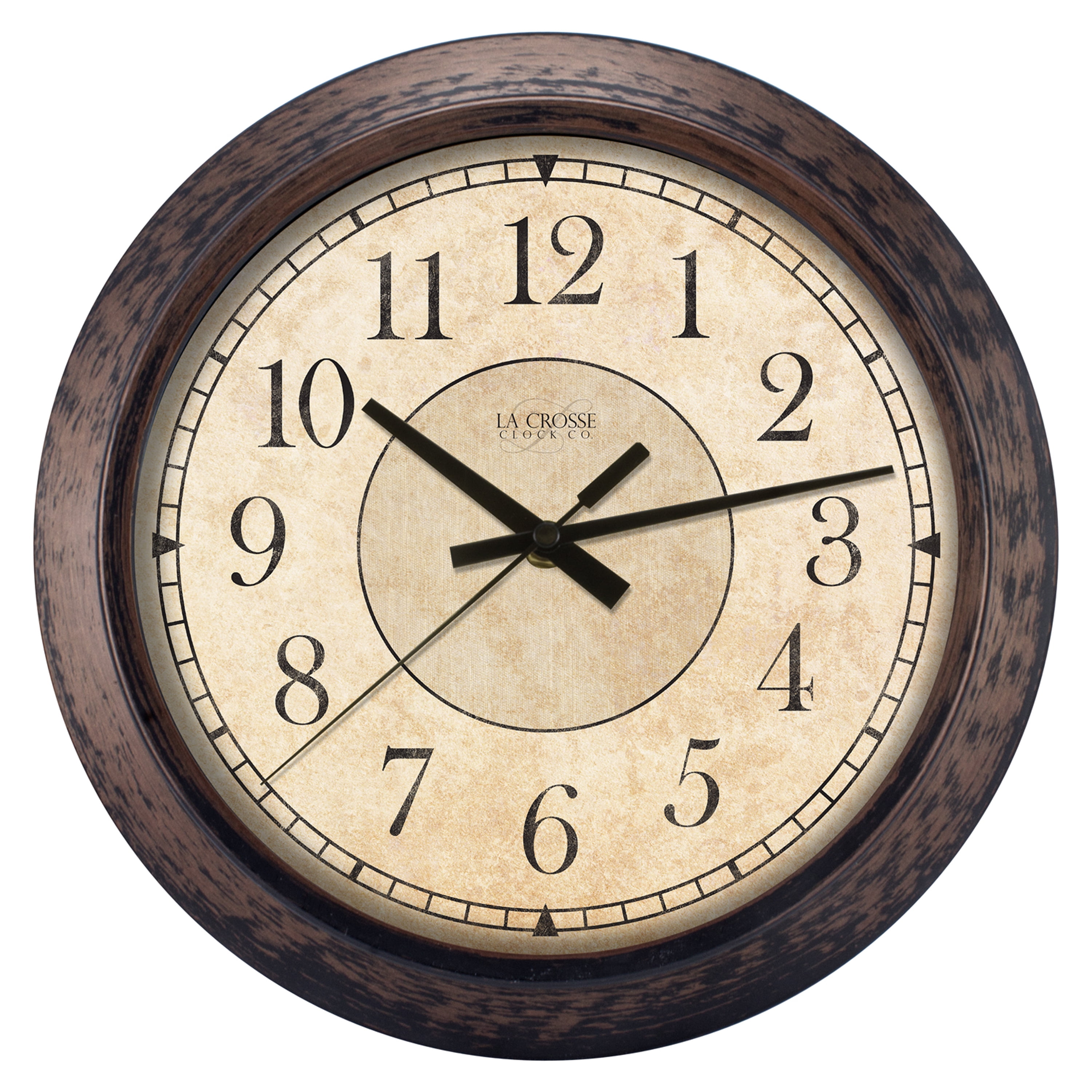 RUSTIC TAN WOOD Clock - Extra Large 15