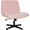 Pink, variant on YRLLENSDAN Criss Cross Chair Wide Desk Chair Comfy Computer Chair Vanity Chair Wide Office Chair No Wheels Cross Legged Office Chair Armless Office Chair, Beige