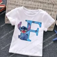 thumbnail image 3 of Nueva camiseta con letras ABCD de Stitch para niños, camisetas con combinación de nombres, camisetas de dibujos animados Kawaii, ropa informal para niños y niñas, camisetas Harajuku para niños y niñas, 3 of 5