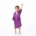 thumbnail image 2 of Esaierr 2-11Y Baby Girls Boys Bathrobe Soft Robe Soft Imitated Silk Bathrobe for Kids Spring New Tether Bathrobe, 2 of 9