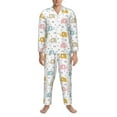 thumbnail image 3 of Lsque Little Elephant Pattern Long Sleeve Pajama Set for Men - Soft 2-Piece Sleepwear and Loungewear Set with Pockets, Comfy Nightwear-X-Large, 3 of 7