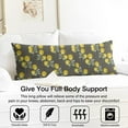 thumbnail image 3 of Lemon Print Body Pillow Cover - Soft & Breathable Fabric, Hidden Zipper, 20"x54", Cute Fruit & Floral Design - Perfect Gift for Lemon Lovers, Summer Decor, Side Sleepers & Pregnancy Support, 3 of 7