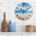 thumbnail image 5 of Dreamtimes Sunbeam Beach Landscape Wall Clock, 10 Inch Silent Non Ticking Round Clock Oil Painting Clock Easy to Read Clock for Living Room Bedroom Bathroom Home Decor, 5 of 7