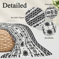 thumbnail image 3 of Black White Boho Body Pillow Covers 20"x54", Vintage Abstract Art Ethnic Tribe Soft Brushed Microfiber Breathable Throw Pillow Covers, Pillowcase with Zipper for Couch Sofa Bedroom Living Room, 3 of 9