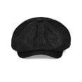 thumbnail image 3 of Deago Men's Newsboy Flat Cap Classic Vintage 8 Panel Cotton Gatsby Lvy Golf Cabbie Beret Hat (Black), 3 of 9